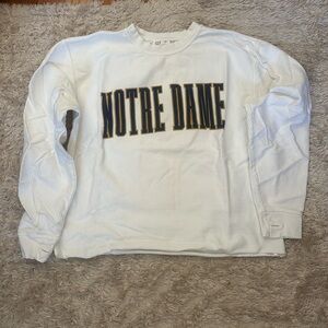 Pressbox White Notre Dame Sweatshirt
